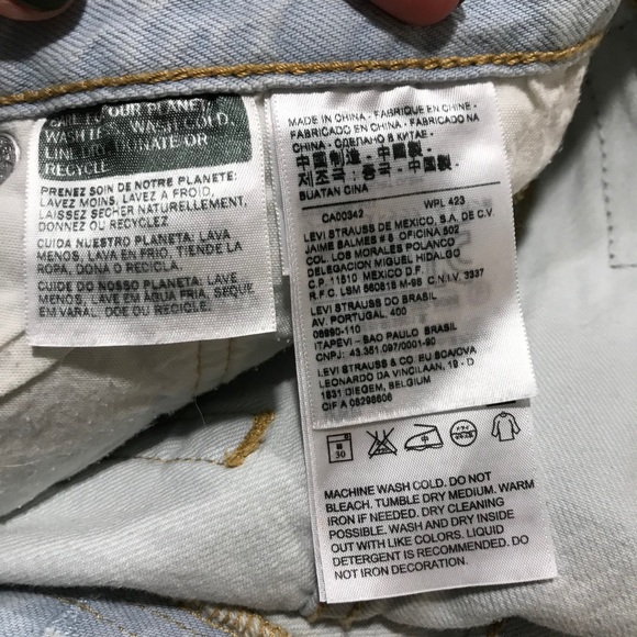 Levi's 501 CT Cuffed Light Wash Jean Shorts - Picture 10 of 15